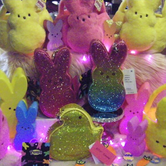 Betsey Johnson Kitsch Peeps Rainbow Rhinestone Bunny Rabbit Easter Crossbody Bag - Picture 11 of 16